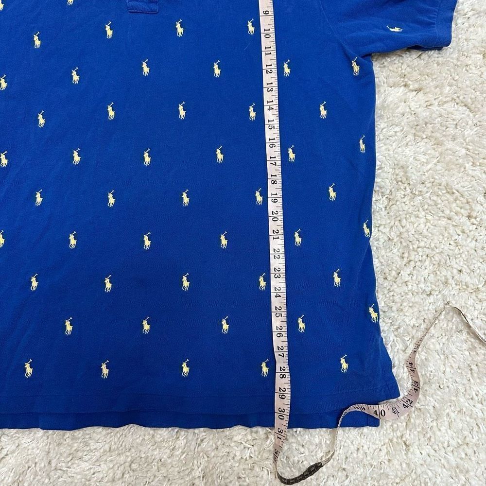 Polo men’s Sz XXL all over print shirt blue (i35) - Picture 5 of 5